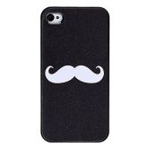 Estilo bigode caso de proteção de plástico para iPhone 4 4s